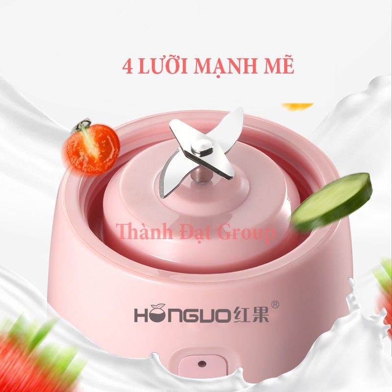 💖XAY ĐƯỢC ĐÁ💖 Máy Xay Sinh Tố Cầm Tay 300ML Pin sạc tích điện, Máy Say Sinh Tố Mini Hàng Nhập Khẩu - BẢO HÀNH 6 THÁNG