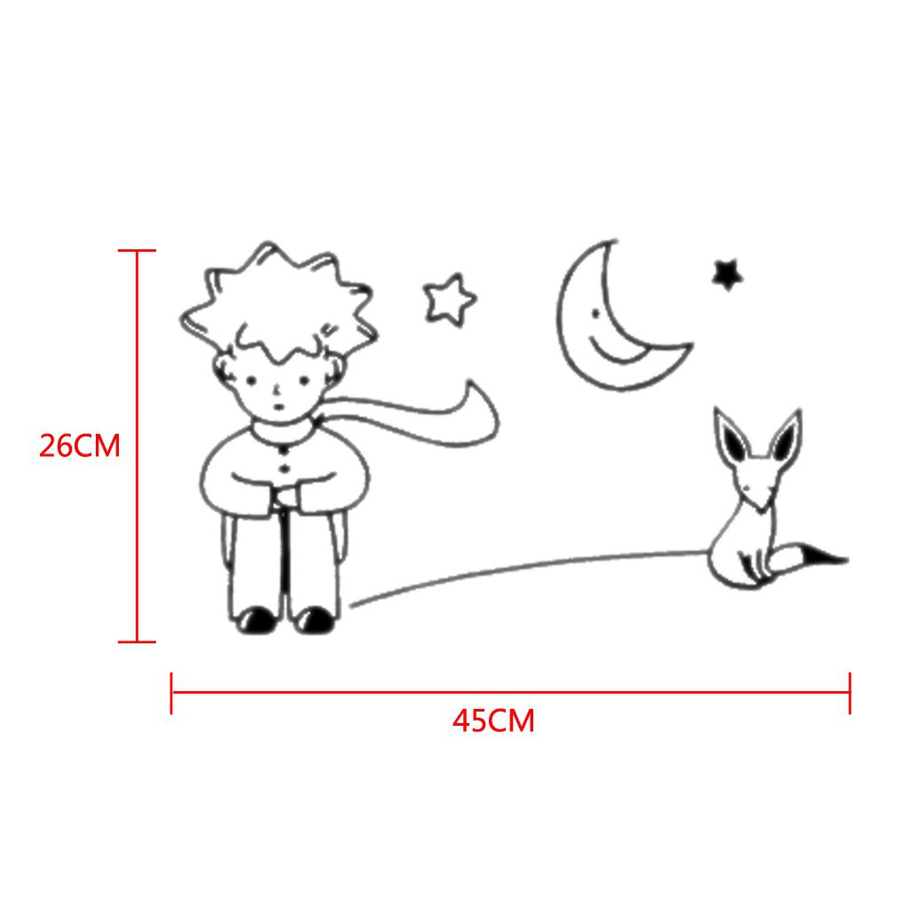 Sticker trang trí tường hình hoàng tử bé