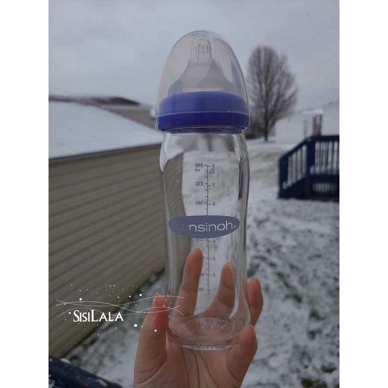 Bình sữa Thuỷ Tinh LANSINOH 240ml