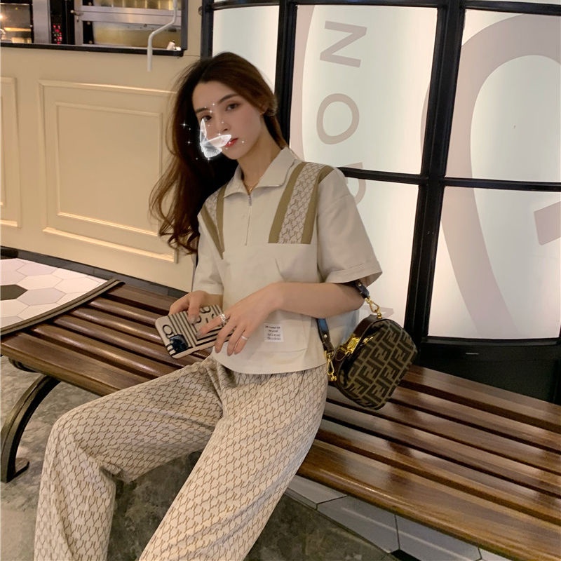 Set Áo Kiểu + Quần Ống Rộng Thời Trang Cho Nữ