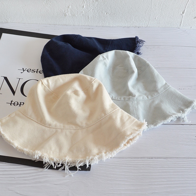 Nón Rộng Vành Cotton Mềm Màu Trơn Đơn Giản Dành Cho Nữ