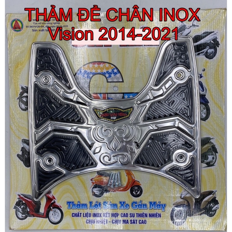 Thảm sàn để chân inox Vision 2014-2022. Hàng đẹp dày