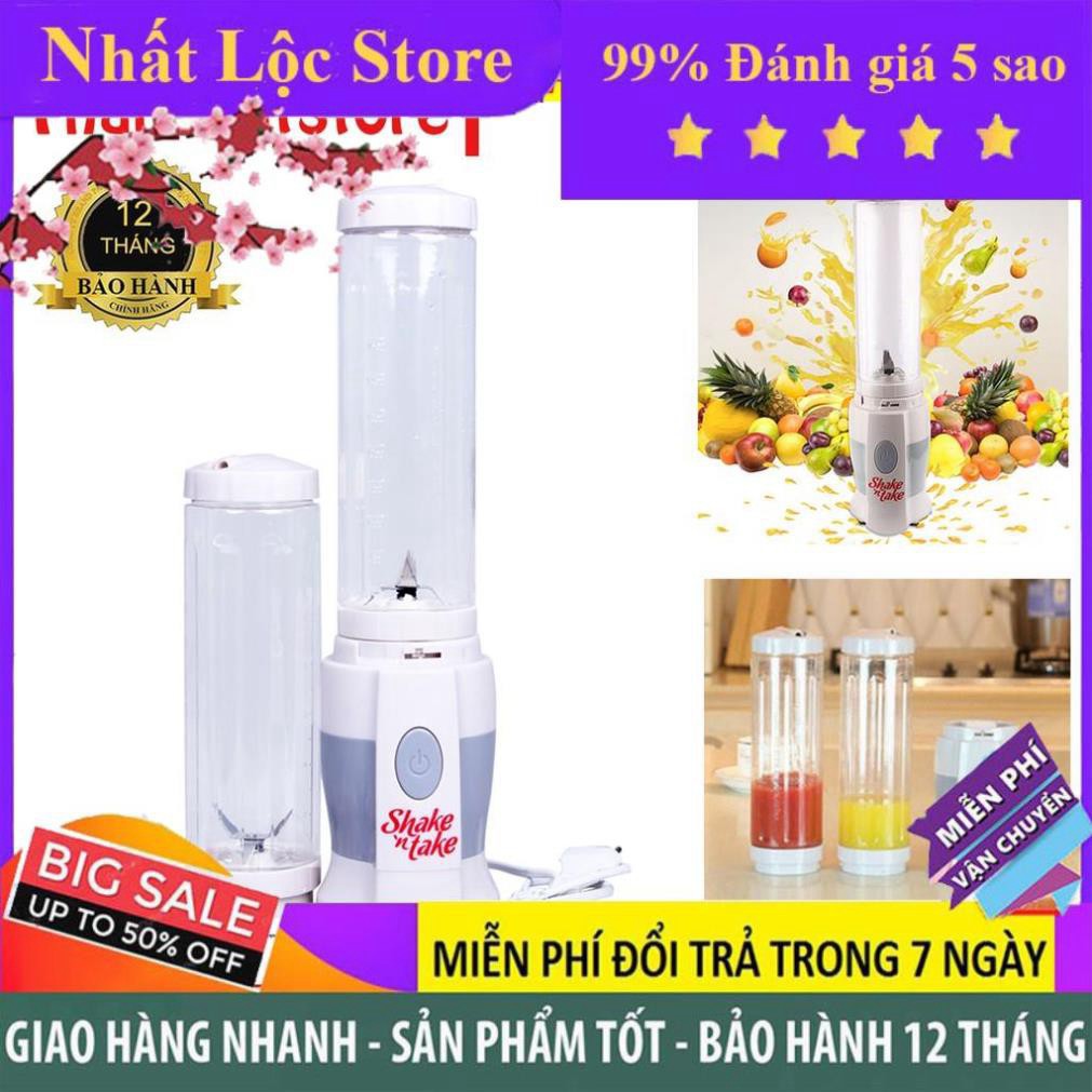 Máy xay sinh tố Shake mini 2 cốc thủy tinh cầm tay không dây siêu tiện dụng💥SIÊU HOT💥