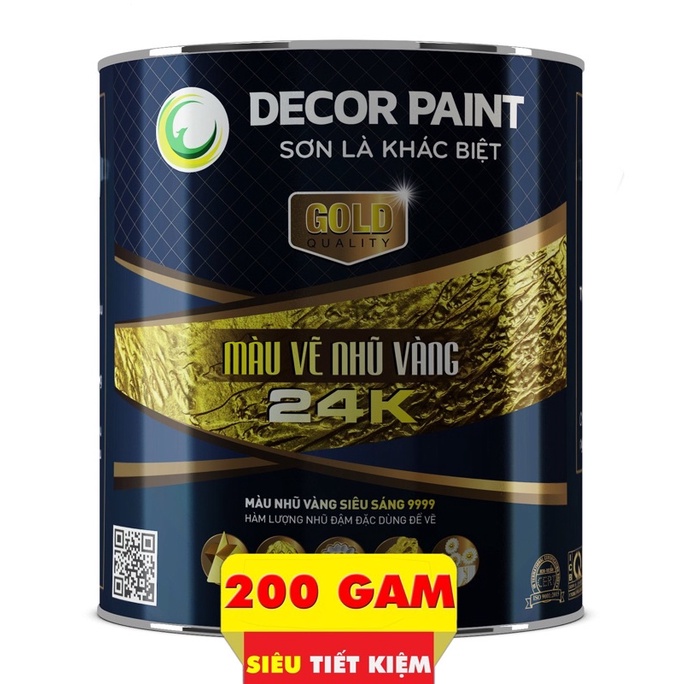 Màu vẽ nhũ vàng 24K siêu đậm đặc trên tường, cột, bê tông, phào chỉ, kim loại