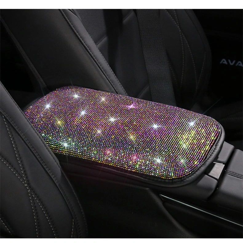 【Ready Stock】 Car Bling Diamonds Handbrake Cover Gear Cover Seatbelt Cover Shoulder Pads Headrest Pillows YrX0