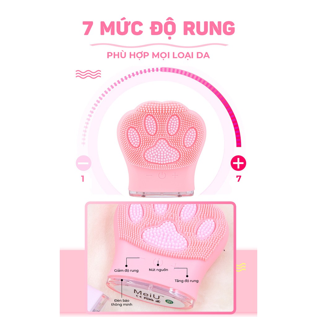 [BẢO HÀNH 1:1] Máy rửa mặt TAY MÈO chính hãng MEIU®️ | BigBuy360 - bigbuy360.vn