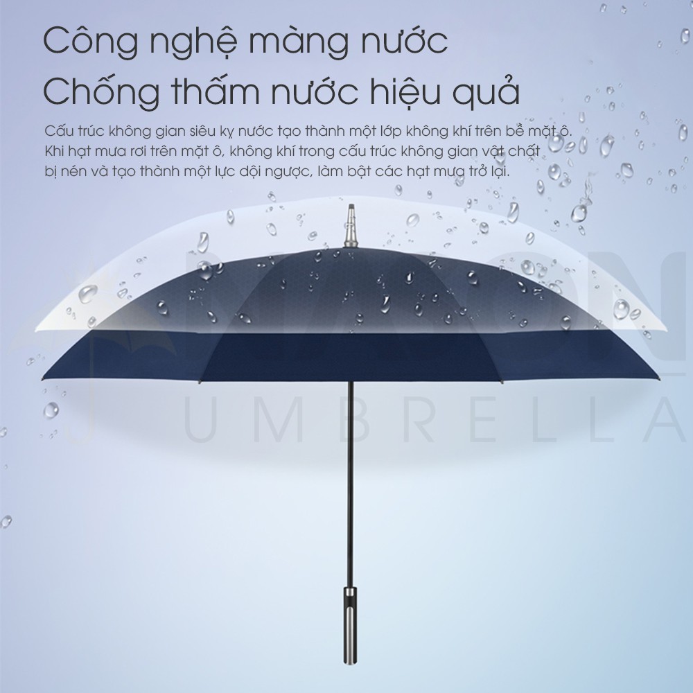 Ô dù che mưa cao cấp tán rộng 27 inch Nason Umbrella Khung sợi thủy tinh chống lật bền bỉ NASPN UMBRELLA