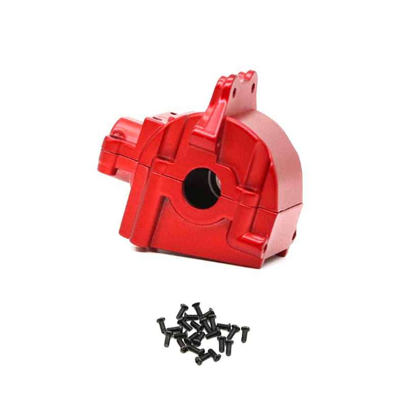 Metal Wave Box Gear Box Shell Cover Differential Housing 144001-1254 for Wltoys 144001 1/14 RC Car Parts,Red 1Pcs