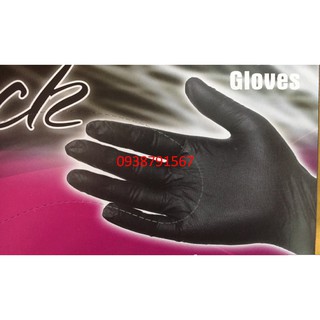 Găng tay không bột Black (đen) 50 chiếc