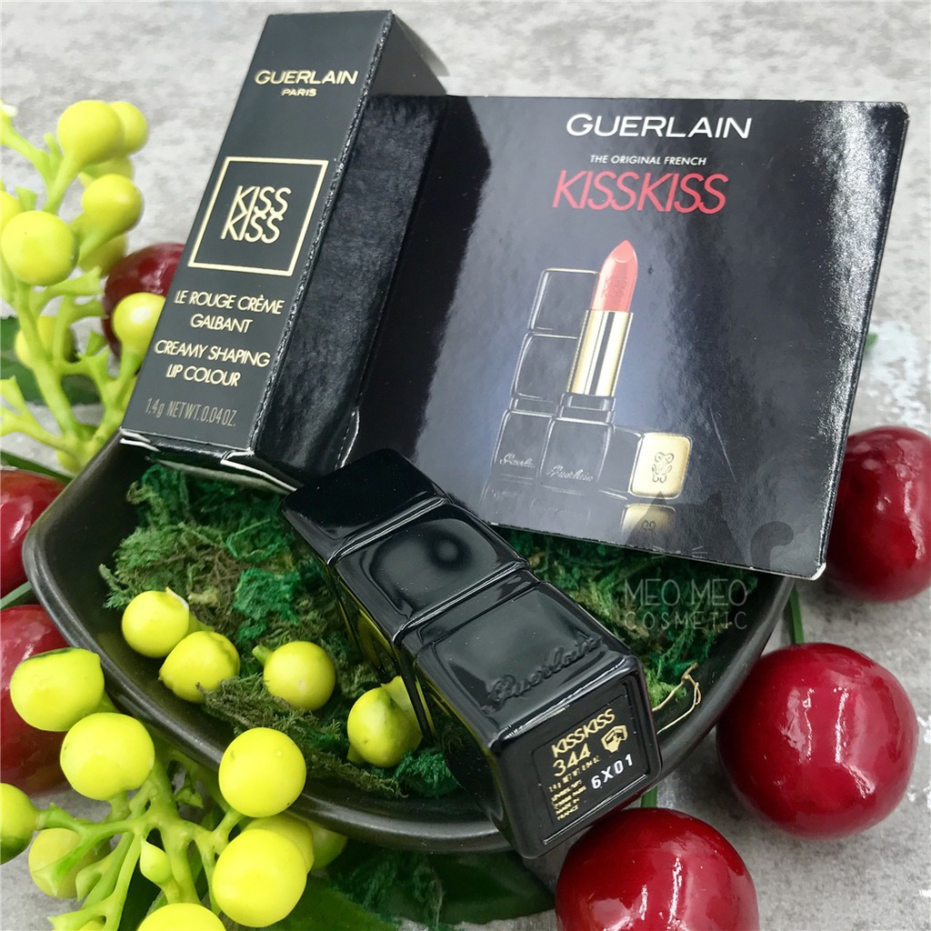 Guerlain Son Kiss Kiss Cream Shaping Lip Color #344 Sex Coral 1,4g - Cam Kết Chính Hãng