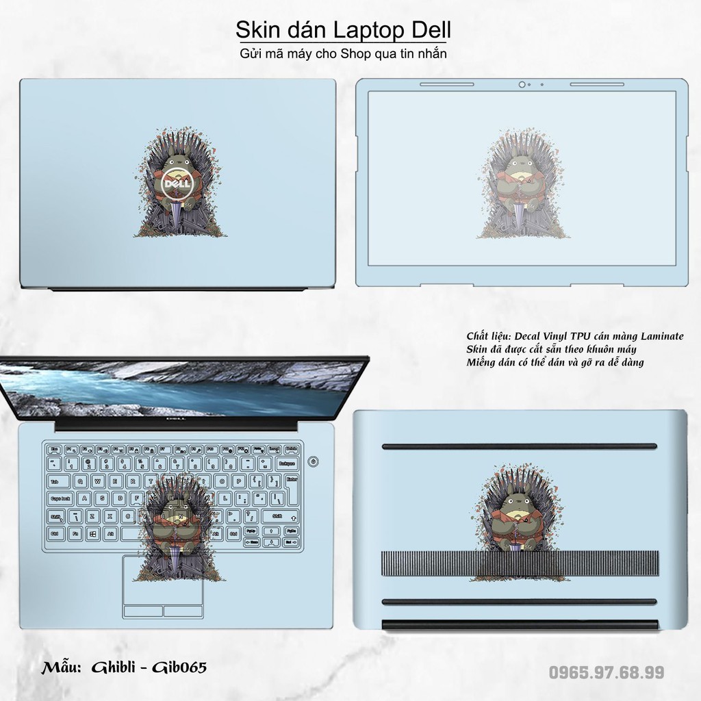 Skin dán Laptop Dell in hình Ghibli nhiều mẫu 10 (inbox mã máy cho Shop)