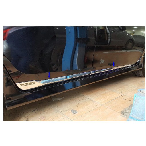 Nẹp sườn, ốp hông sườn xe Toyota Altis 2014-2021, Nhựa mạ CROM CAO CẤP