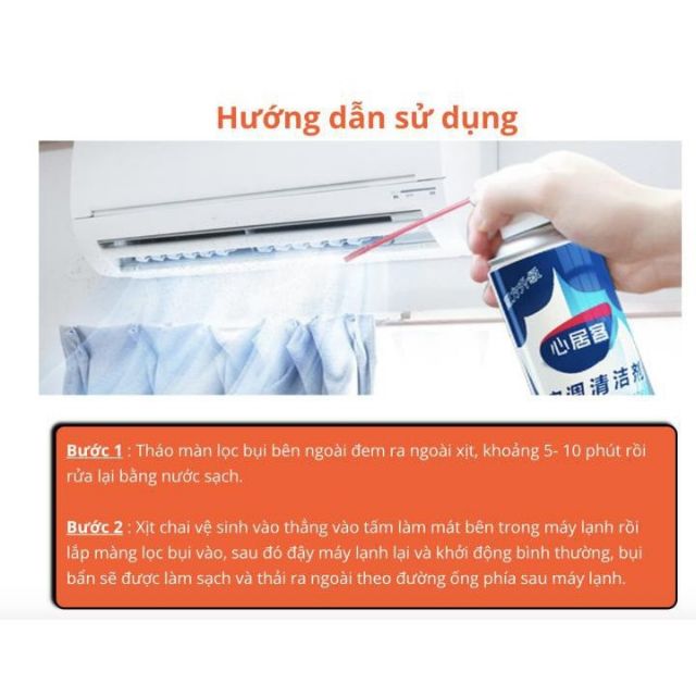 Chai xịt vệ sinh tẩy rửa điều hòa máy lạnh Sandokkaebi Hàn Quốc 330ml