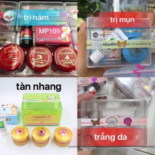 combo 10 bộ kem nám, mụn, tàn ngang, trắng da thái lan