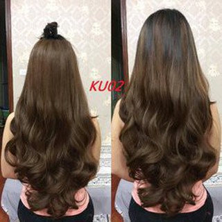 Tóc Giả Kẹp Chữ U Xoăn Dài ôm 3/4 đầu