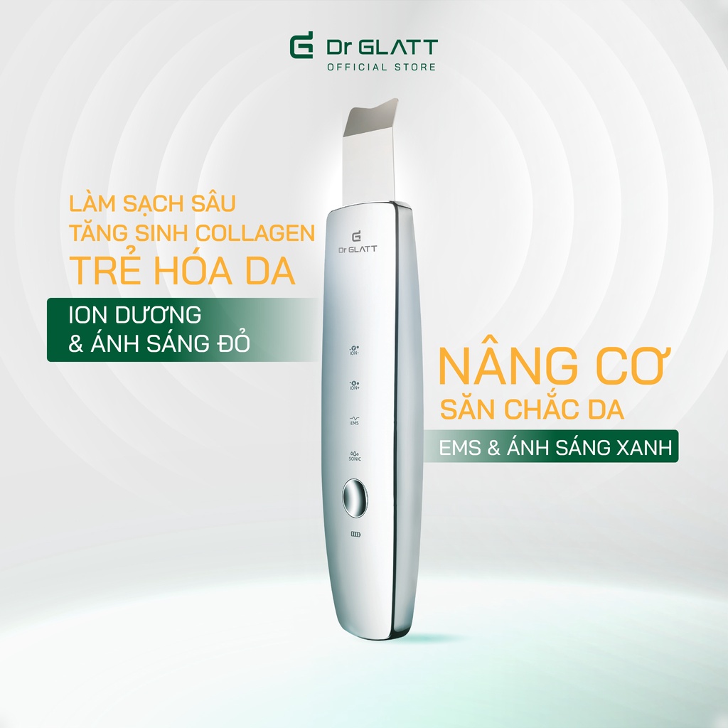 Máy đẩy tinh chất tẩy tế bào chết nâng cơ trẻ hoá trị mụn DR GLATT ULTRAS 2.0