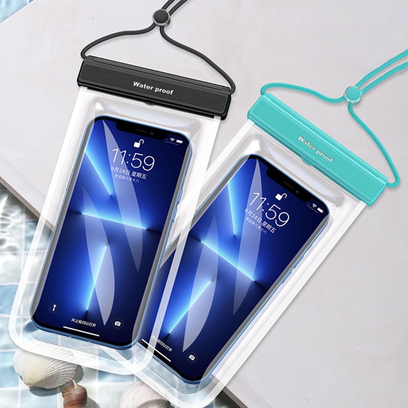 Túi Đựng Điện Thoại Trong Suốt Chống Nước Khô Thoáng Tiện Dụng