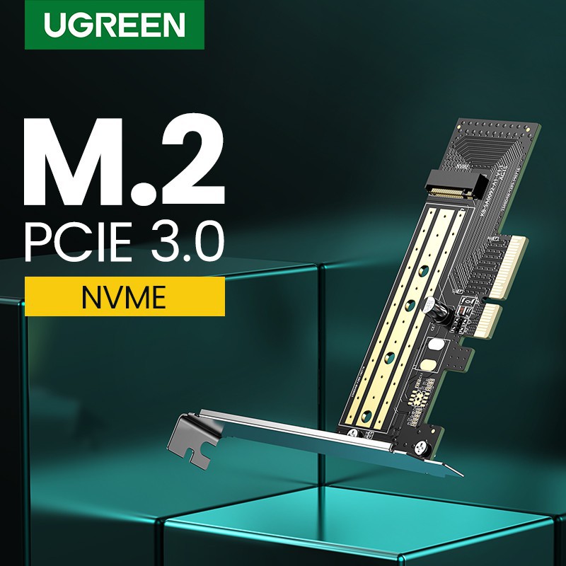 Card chuyển đổi ổ cứng UGREEN 70503 - SSD NVMe M.2 PCIe 2280 to PCI-E 3.0 4X - Hàng chính hãng - Bảo hành 18 tháng