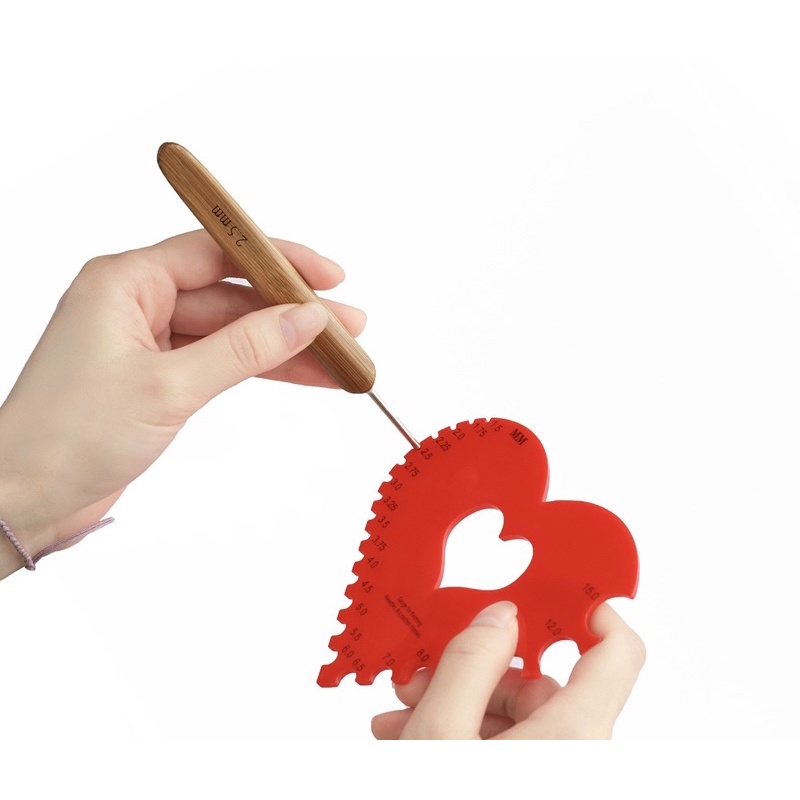 Thước đo size kim móc, sợi len