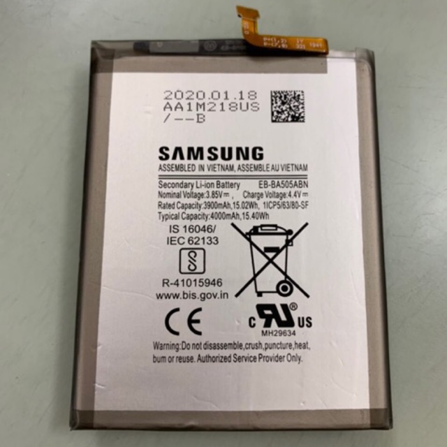 Pin Samsung A50 mã EB-BA505ABU dung lượng 4000mAh chính hãng
