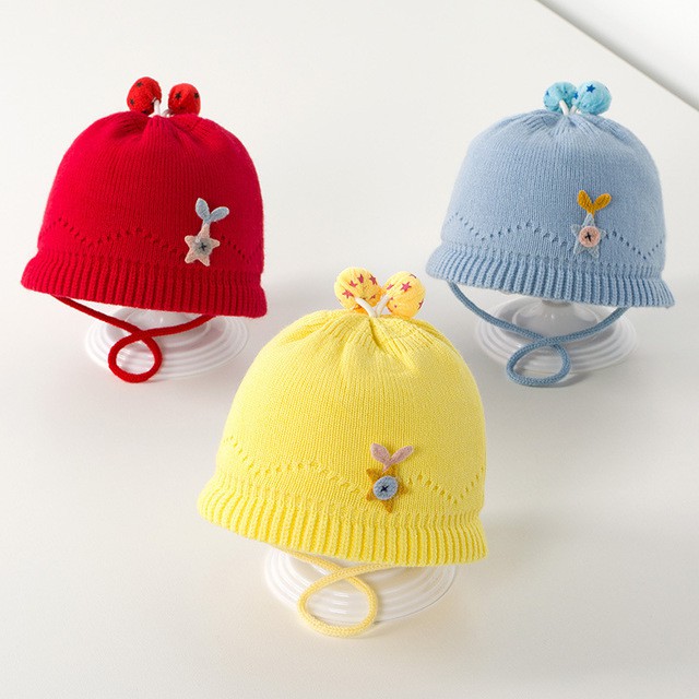Mũ len xinh cho bé sơ sinh 0-3 tháng_M39