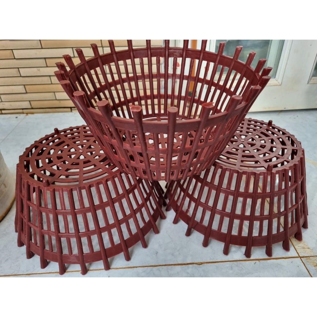 [Siêu Sale] sét 10 chậu nan phụ màu nâu f26 trồng lan hàng loại 1 dày chắc chắn