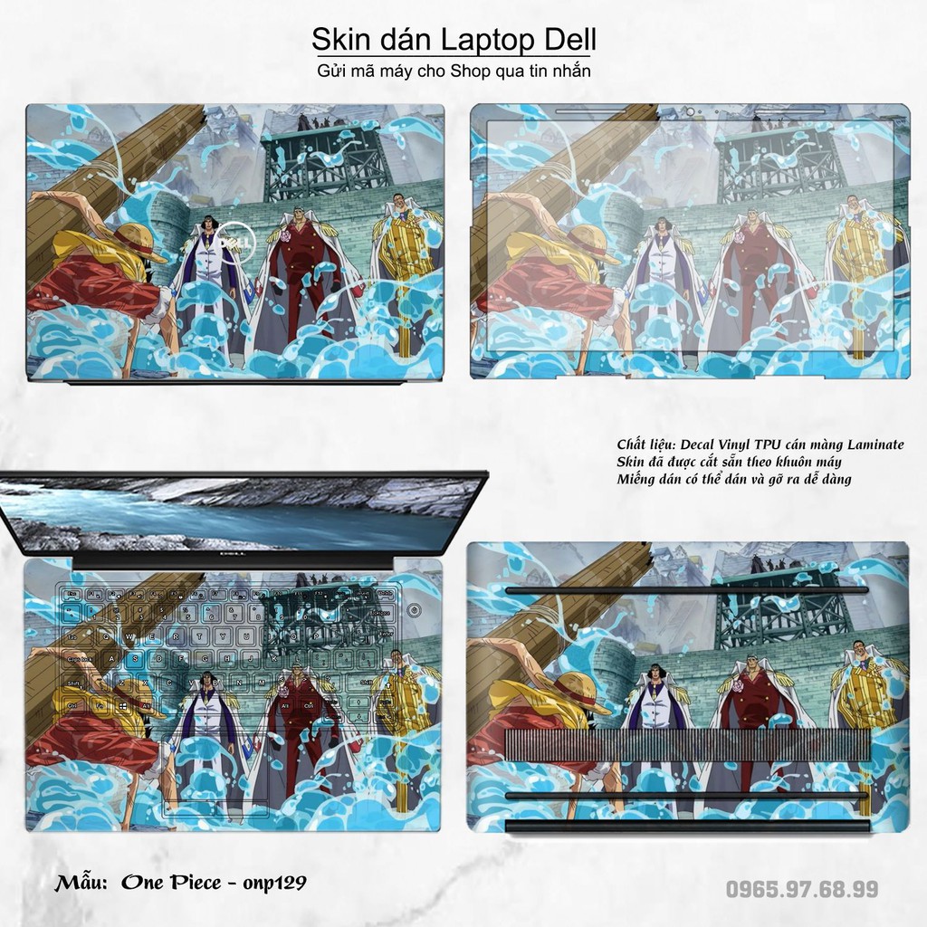 Skin dán Laptop Dell in hình One Piece _nhiều mẫu 15 (inbox mã máy cho Shop)