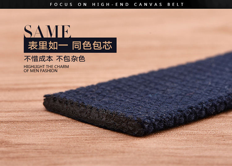 Thắt Lưng Vải Canvas Khóa Tự Động Phong Cách Hàn Quốc Thời Trang Cho Nam