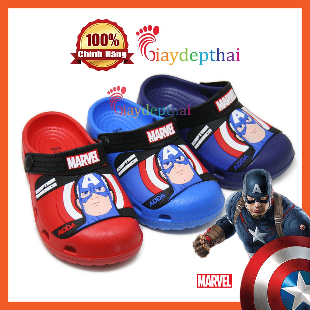 Giày Sục Nhựa Thái Lan bé Trai Siêu Nhân Adda Marvel 53502/53504 (Hình ngẫu nhiên)