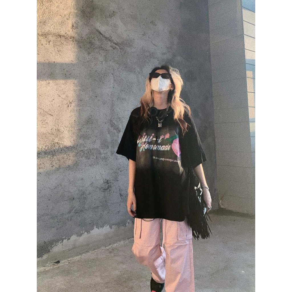 NRVP Áo Thun Cổ Tròn Oversize Thời Trang Hàn Quốc 2022 Cho Nữ