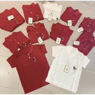 ÁO PHÔNG POLO TRẮNG/ ĐỎ CHUỘT