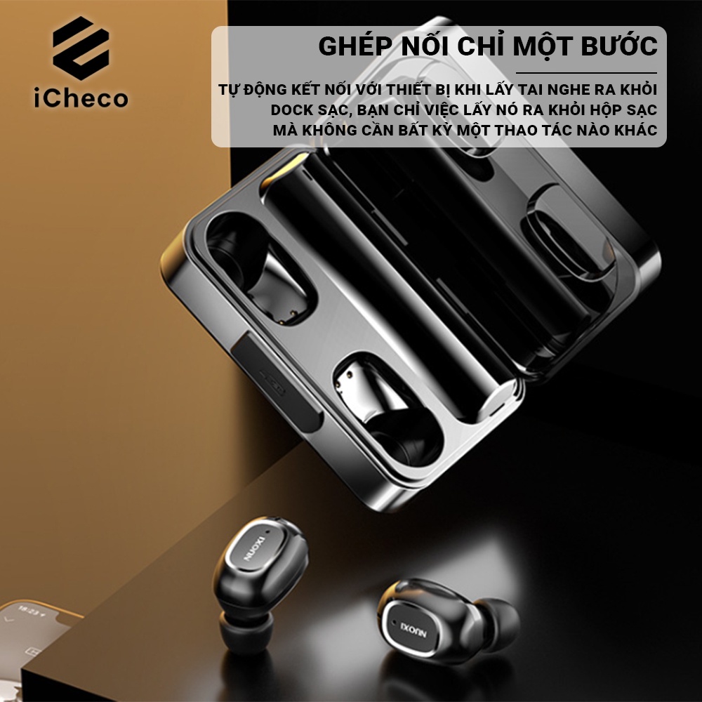 Tai nghe bluetooth không dây ICHECO T05 nhét tai true wireless chống nước màn hình led