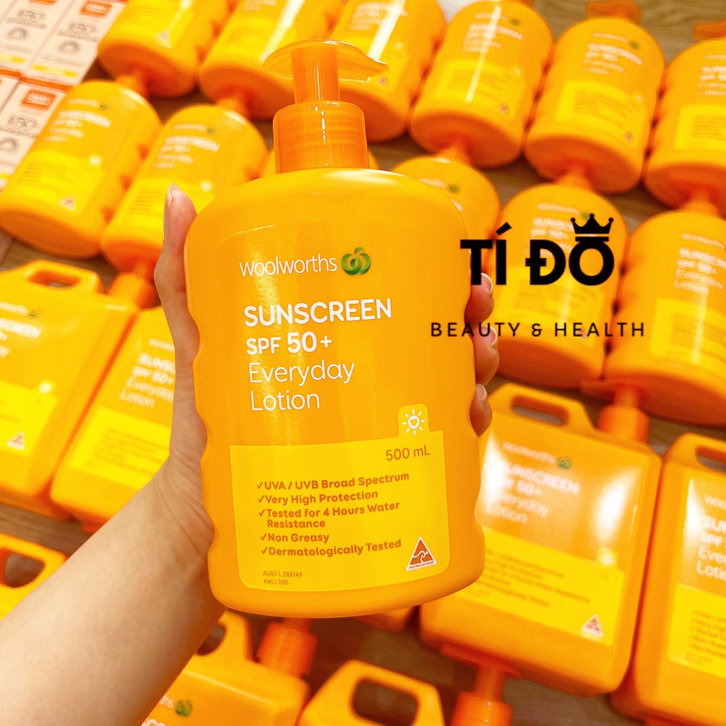 WOOLWORTHS - Kem Chống Nắng Sunscreen SPF50+ Everyday Lotion