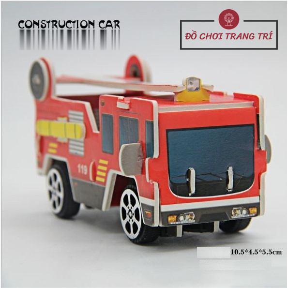 Mô hình 3D tự ráp các loại xe công trình