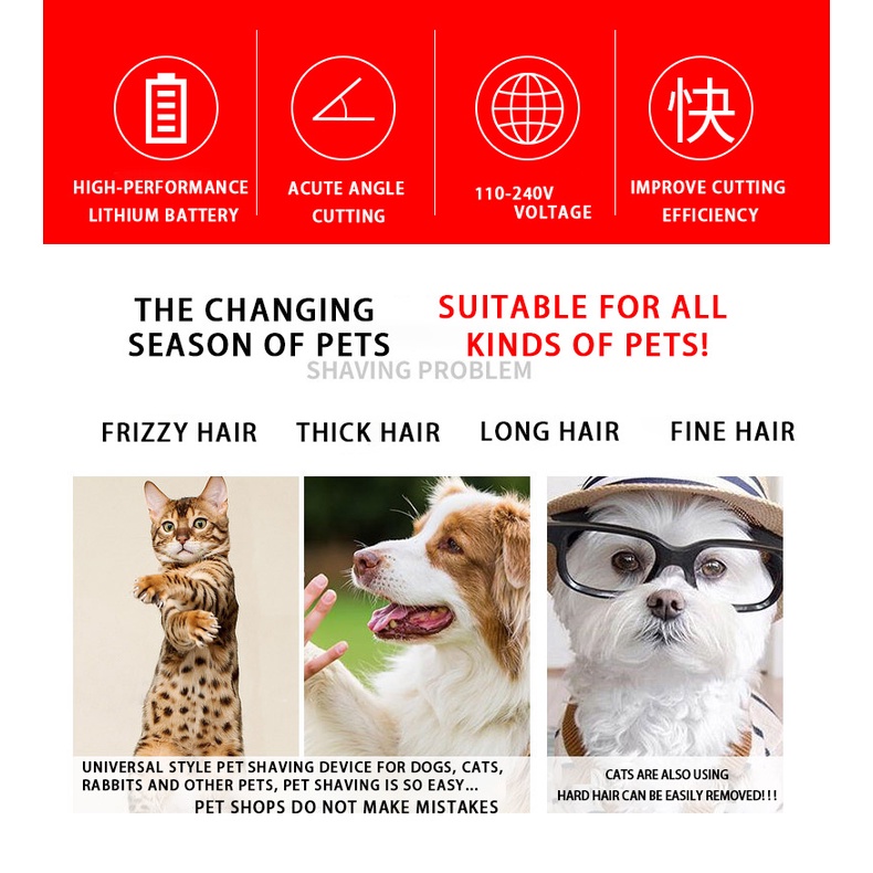 Tông đơ cắt lông Clipper chó mèo,cạo lông chó,lông mèo nhập khẩu cao cấp CANDYPETS TĐ01