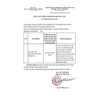 [Hàng Chính Hãng] Trà giảm cân Slimutea