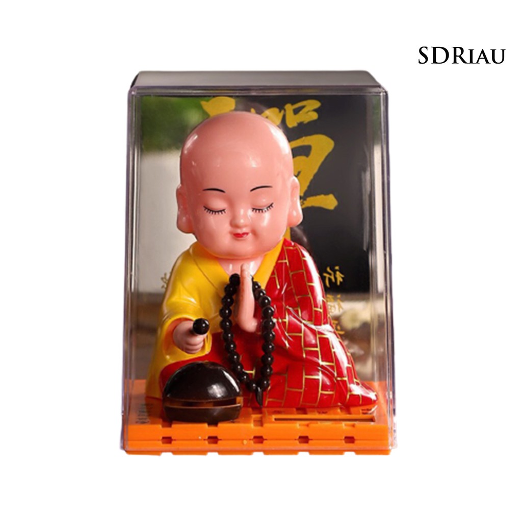 Tượng chú tiểu lắc đầu chạy bằng năng lượng mặt trời độc đáo dùng trang trí