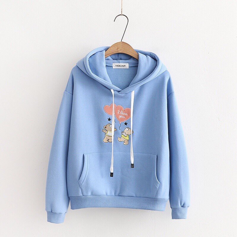 ÁO KHOÁC NỈ HOODIE THỜI TRANG NỮ CHUI ĐẦU TRÁI TIM DỄ THƯƠNG | BigBuy360 - bigbuy360.vn