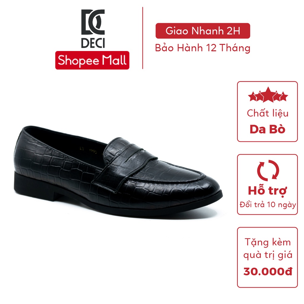 Giày tây nam công sở da bò cao cấp đế cao su DECI DB 27