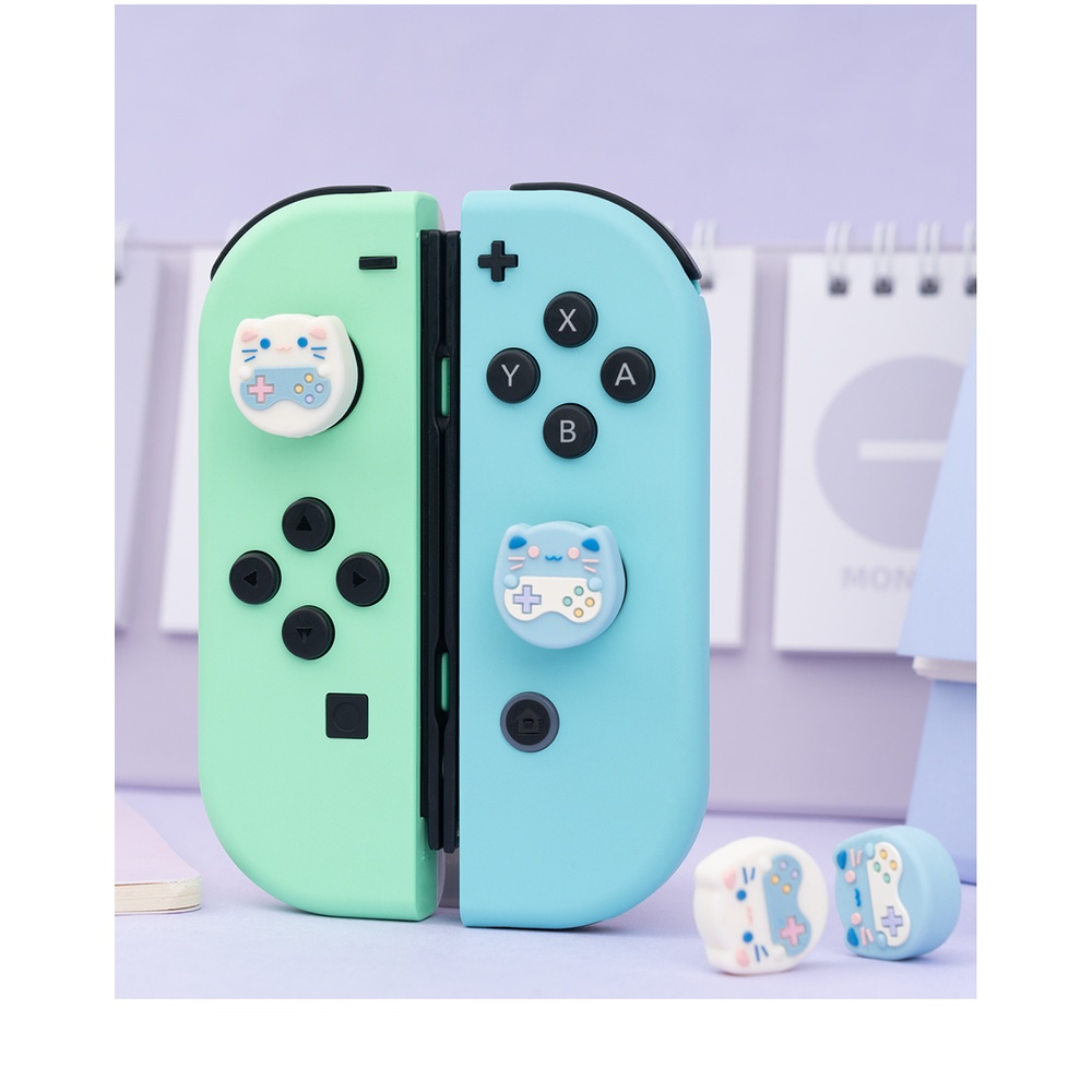 GeekShare Game Over Cat Thumb Grip Caps cho Nintendo Switch OLED và Switch Lite