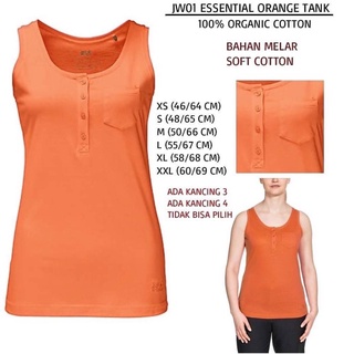 Áo Tank Top Jack Wolfskin 01 Thiết Yếu Cho Nữ 4 Màu Cam / Bl