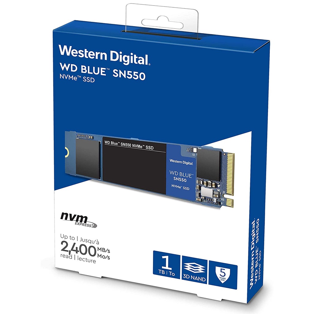 SSD Western Blue SN550 PCIe Gen3 x4 NVMe M.2 1TB WDS100T2B0C