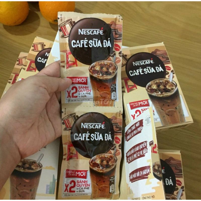 Hộp 2 gói nescafe sữa đá mới x2 sánh quyện vị cafe,,sữa | BigBuy360 - bigbuy360.vn