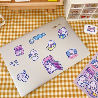 S49 Set Sticker mẫu mới màu tím mộng mơ