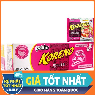 1 Thùng Mì Nấu 4 Phút Koreno Paldo Vị Bò Cay, Kim Chi, Gà Hầm, Hải Sản Cay Gói 100G