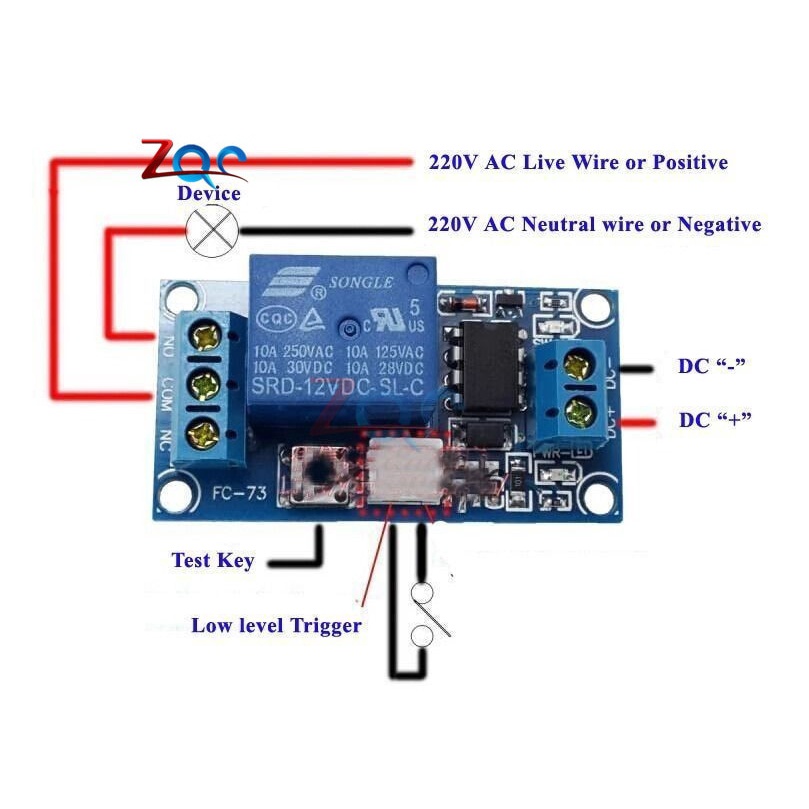 1 Channel DC 5V/12V/24V Latching Relay Module with Touch Bistable Switch MCU Control