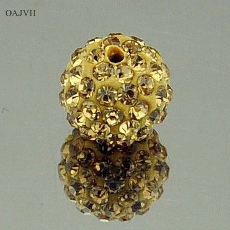 Set 20 Hạt Tròn Đính Đá Dùng Làm Trang Sức Thủ Công