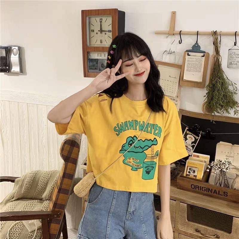 Áo croptop cá sấu Swamp NTA0220