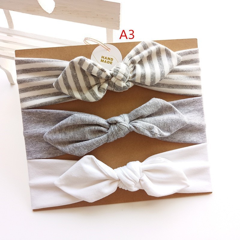 Set 3 Băng Đô Nơ Dễ Thương Cho Bé Gái