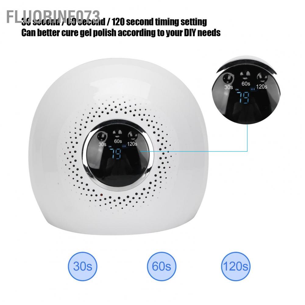 Fluorine073 Đèn LED có thể sạc lại 84W UV Máy sấy móng tay Định thời điểm đánh bóng Gel 110-240V